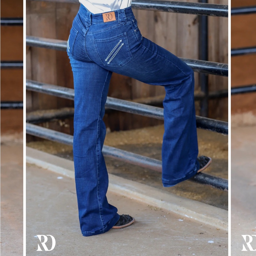 RD Women's Dark Blue Flare Jeans